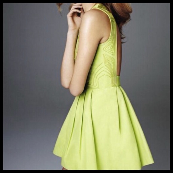 H&M | Dresses | Nwt Hm Conscious Collection Lime Green Dress | Poshmark
